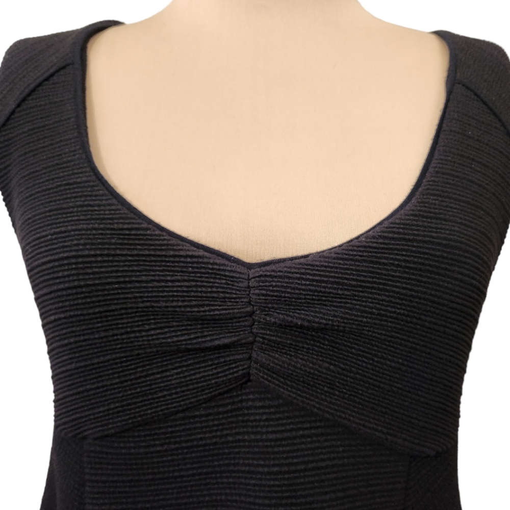 ANTHROPOLOGIE MAEVE Black Textured A-line Mini Dress - Size M - Picture 4 of 11